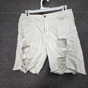 AP Blue Aphrodite White Distressed Denim Shorts Size L 30 Style 6801F‎ Mens